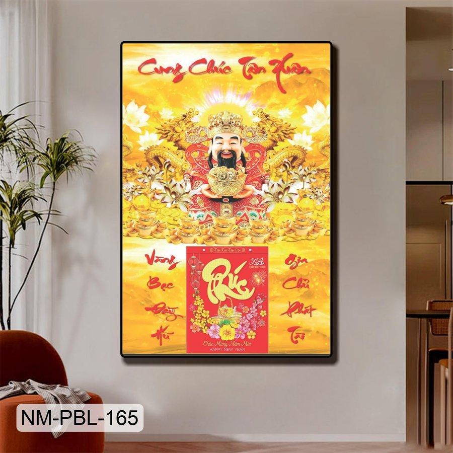Lịch Tết Tranh Tráng Gương Treo Tường Cung Chúc Tân Xuân Mẫu 4 2025