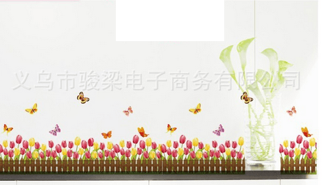 Chân tường hoa tulip