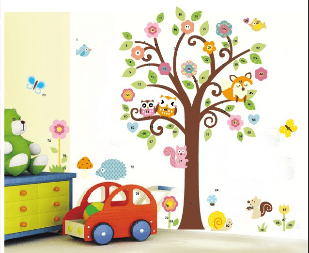 Decal dán tường vườn thú to 16 hiệu Zooyoo