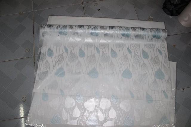 Decal cuộn kính mờ họa tiết lá Octki (096A)