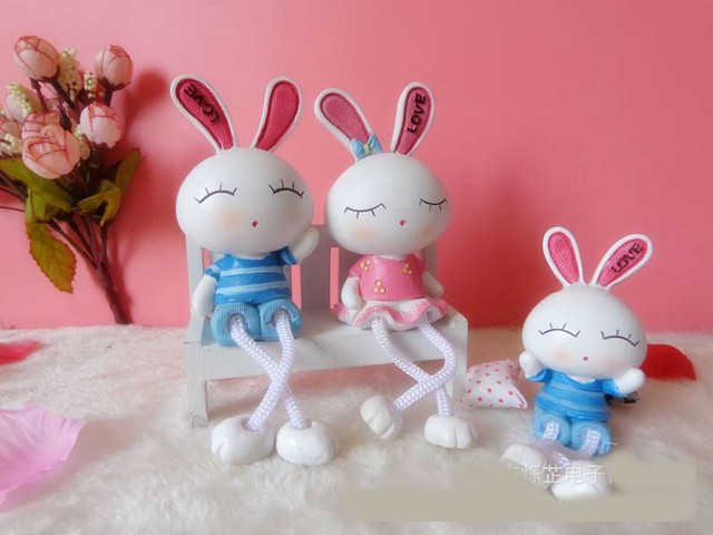 Búp bê gia đình thỏ 3 con