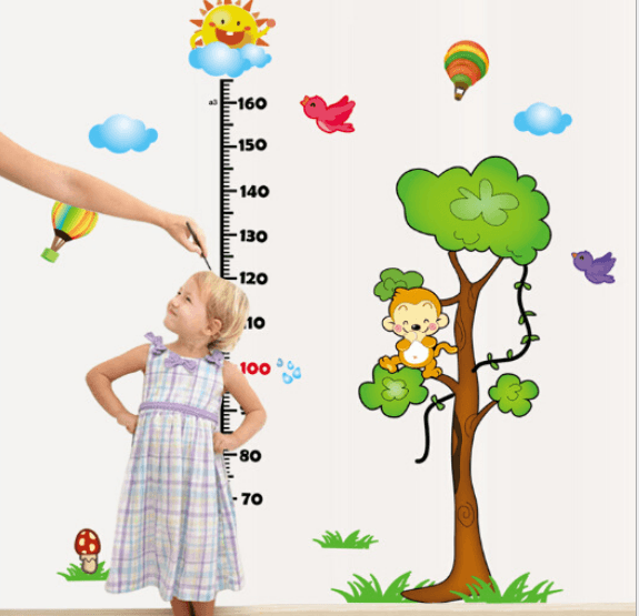 Decal thước đo khỉ con leo cây