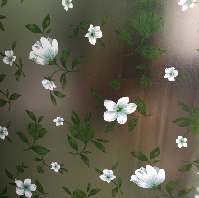 Decal cuộn kính mờ hoa trắng 150a
