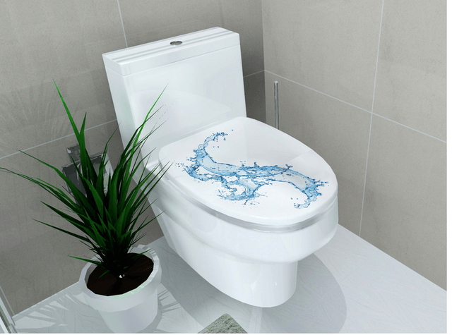 Dán toilet sóng biển