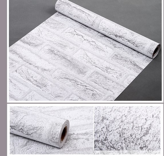 Giấy Decal Dán Tường Giả Gạch Màu Trắng