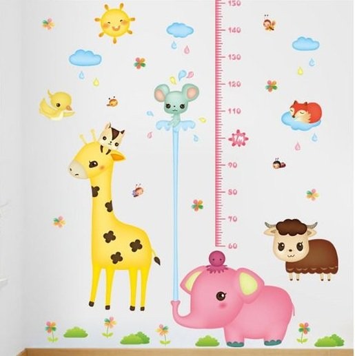 Decal thước đo voi hồng