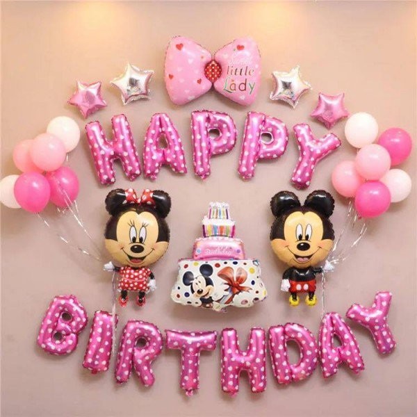 Set Bong Bóng Trang Trí Sinh Nhật HappyBirthday mickey 2