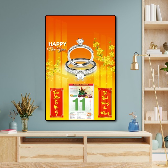 Lịch Tết Tranh Tráng Gương Dành Cho Tiệm Vàng 16