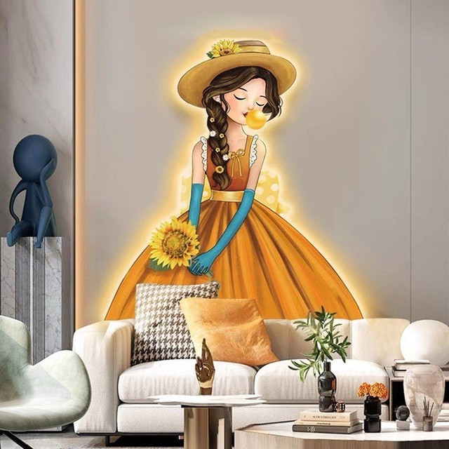 ​​​​Tranh Đèn Led Tráng Gương Uv Pha Lê Cô Gái Nghệ Thuật 5