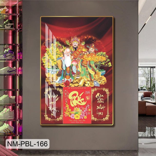 Lịch Tết Tranh Tráng Gương Treo Tường Thần Tài Mẫu 7 2025