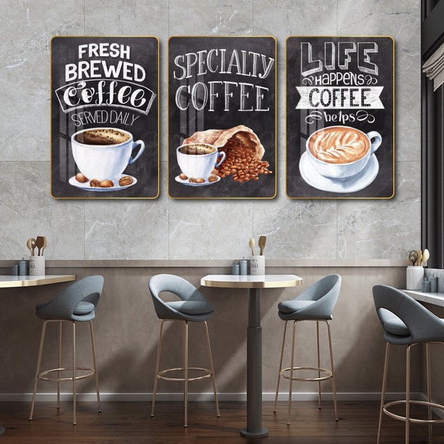 Tranh Treo Tường Bộ 3 tấm Coffee Nghệ Thuật Mẫu 7
