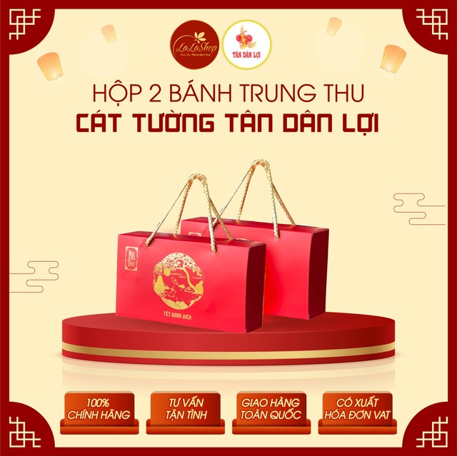 Hộp 2 bánh trung thu cát tường