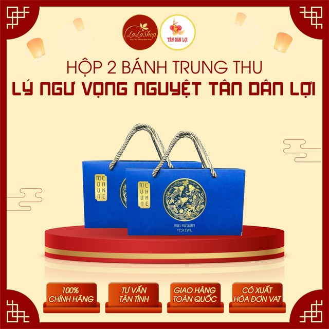 Hộp 2 Bánh Trung Thu Lý Ngư Vọng Nguyệt