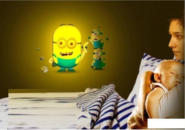 Đèn ngủ kèm decal Minion