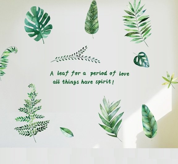 Decal lá xanh nghệ thuật 2