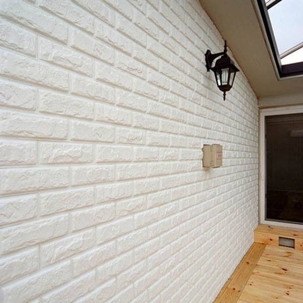 [Cao cấp] Xốp đá dán tường 3D màu trắng