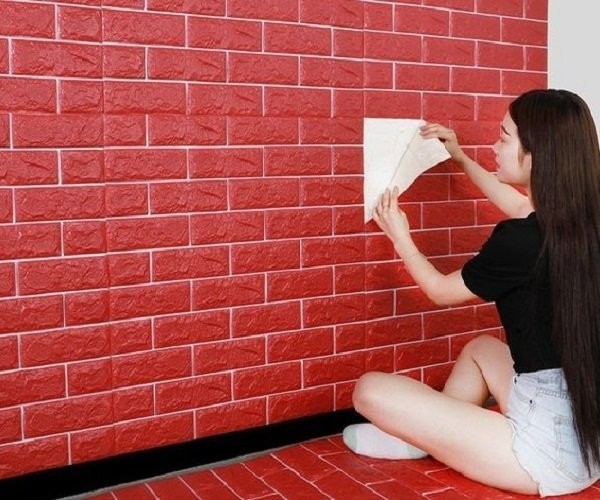 Xốp Đá Dán Tường Giá Rẻ Màu Đỏ