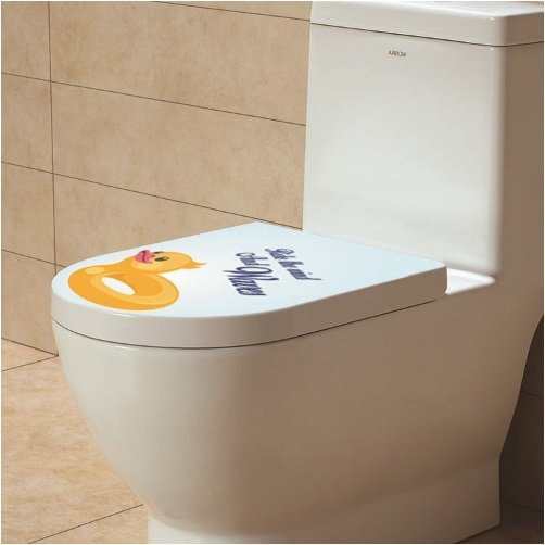 Dán toilet con vịt