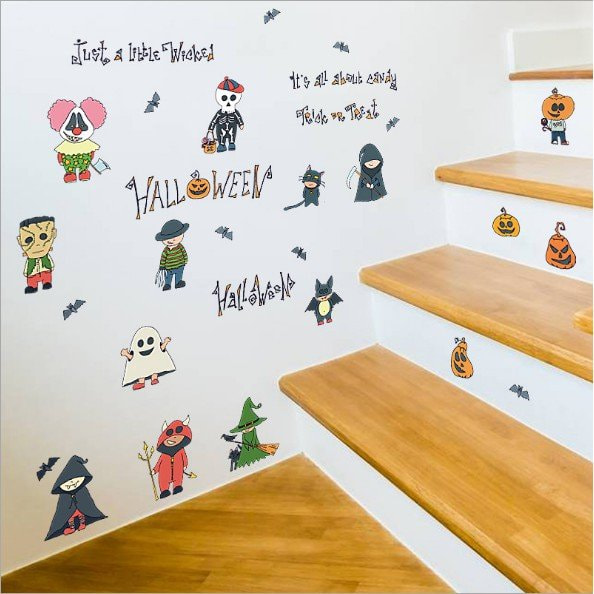 Decal 2 mặt trang trí halloween lễ hội halloween