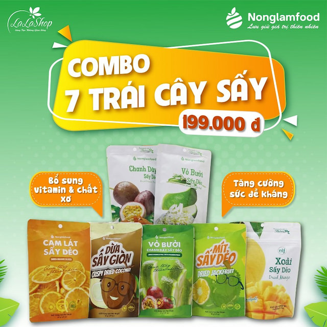 Combo 7 loại trái cây sấy nông lâm food