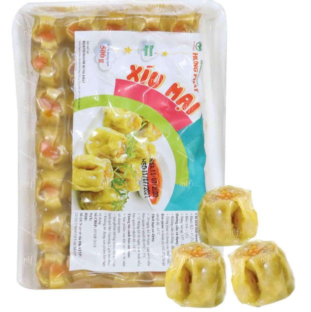 Xíu mại nhân thịt và rau củ Hưng Phát túi 500g