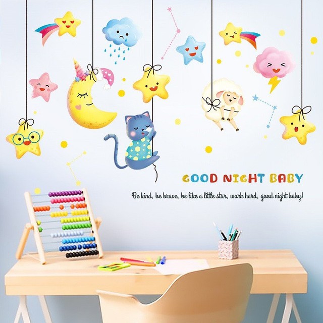 Decal dán tường Good night baby