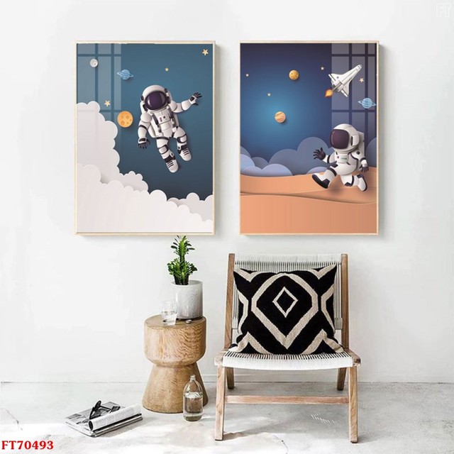 Tranh Treo Tường Phi Hành Gia Nghệ Thuật 2