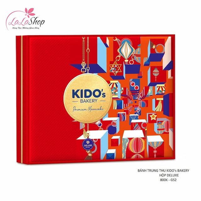 Hộp 4 bánh trung thu Kido cao cấp deluxe - Red Label (GS2)