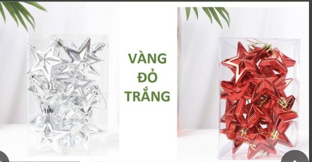 Hộp ngôi sao 3D trang trí noel