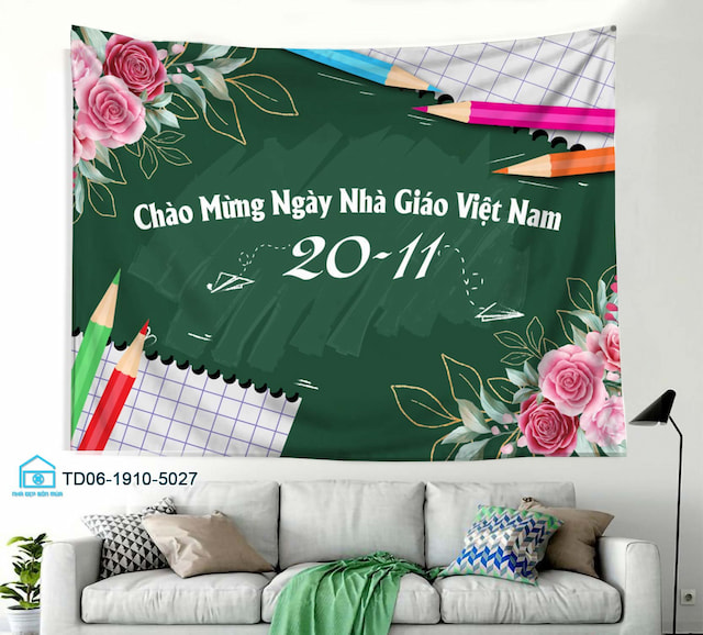 Tranh Vải Treo Tường Chào Mừng Ngày Nhà Giáo Việt Nam 20/11 Mẫu 7