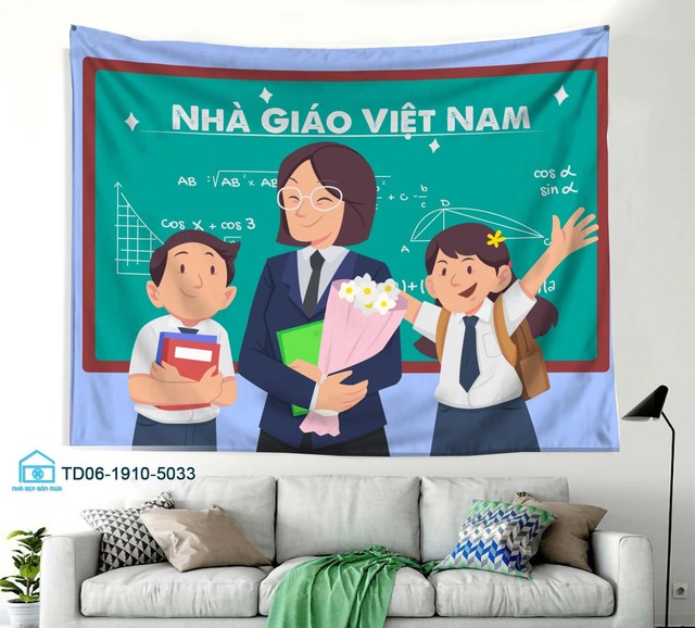 Tranh Vải Treo Tường Nhà Giáo Việt Nam