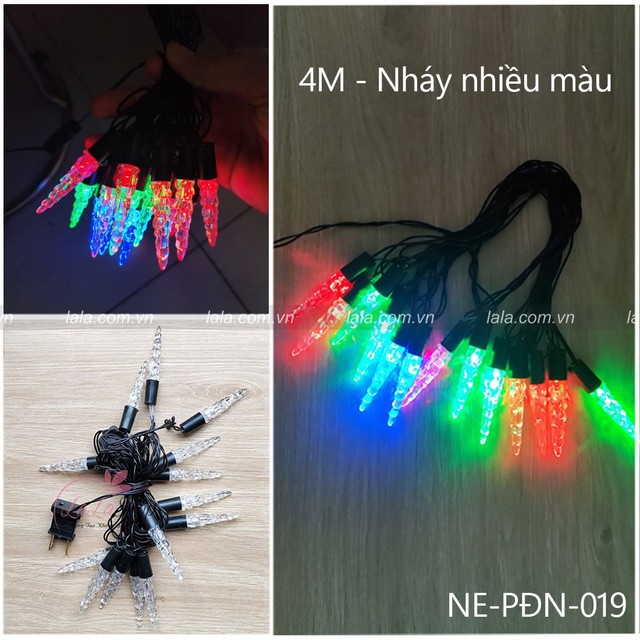 Dây Đèn Led 4m Trang Trí Noel Nhiều Màu