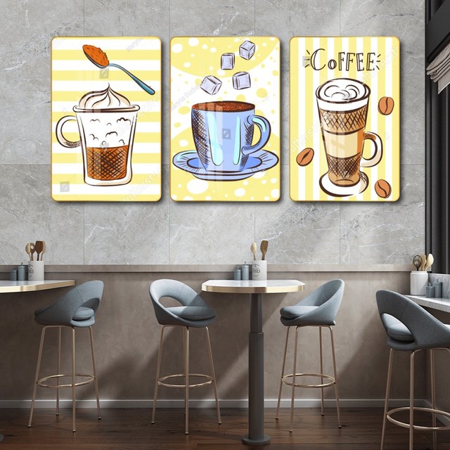 Tranh Treo Tường Bộ 3 tấm Coffee Nghệ Thuật Mẫu 16