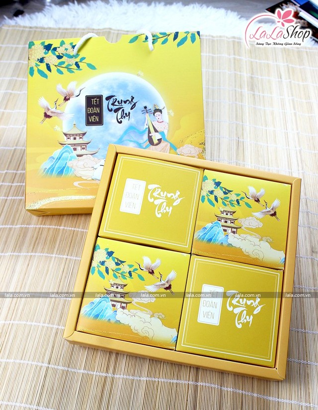 Hộp 4 bánh trung thu vũ khúc nguyệt cầm tân dân lợi
