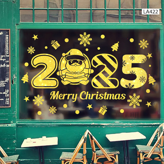 Decal dán tường giáng sinh mừng năm mới 2025 Mery Christmas