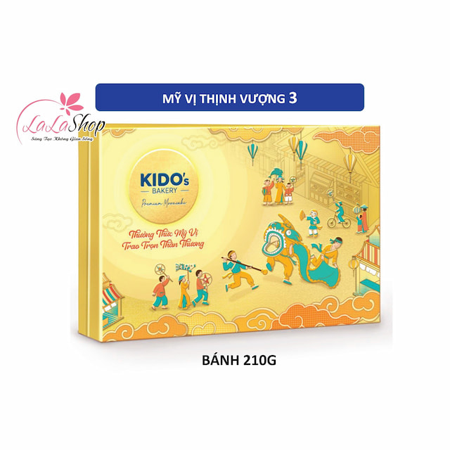 Hộp 4 Bánh Trung Thu Kido Mỹ Vị Thịnh Vượng 3 (CB3)