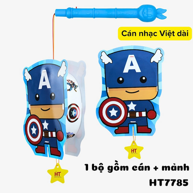 Lồng Đèn Trung Thu 2 Mảnh Có Đèn Siêu Anh Hùng Captain America