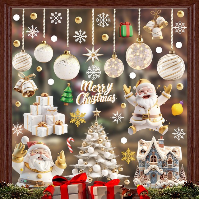 Decal tĩnh điện 2 mặt trang trí noel Giáng Sinh An Lành