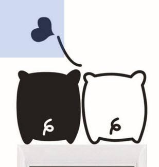 Decal ổ điện đôi heo
