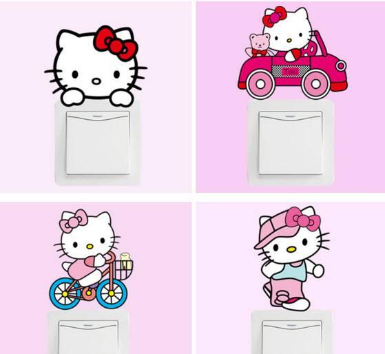 Decal Bộ 10 ổ điện kitty