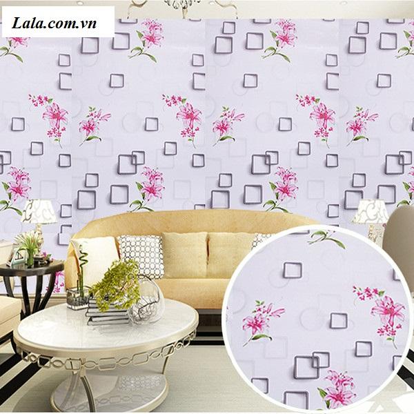 Giấy decal cuộn hoa ly hồng 2