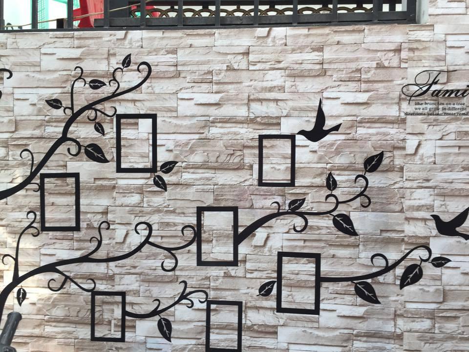 Giấy Decal Cuộn Gạch Nâu 2 Khổ 1.2m