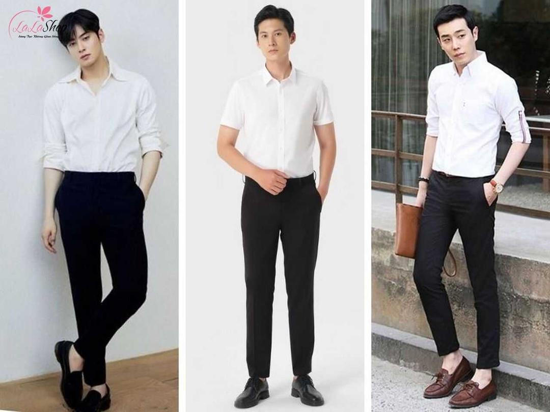 Áo sơ mi với quần tây là lựa chọn kinh điển cho các buổi lễ