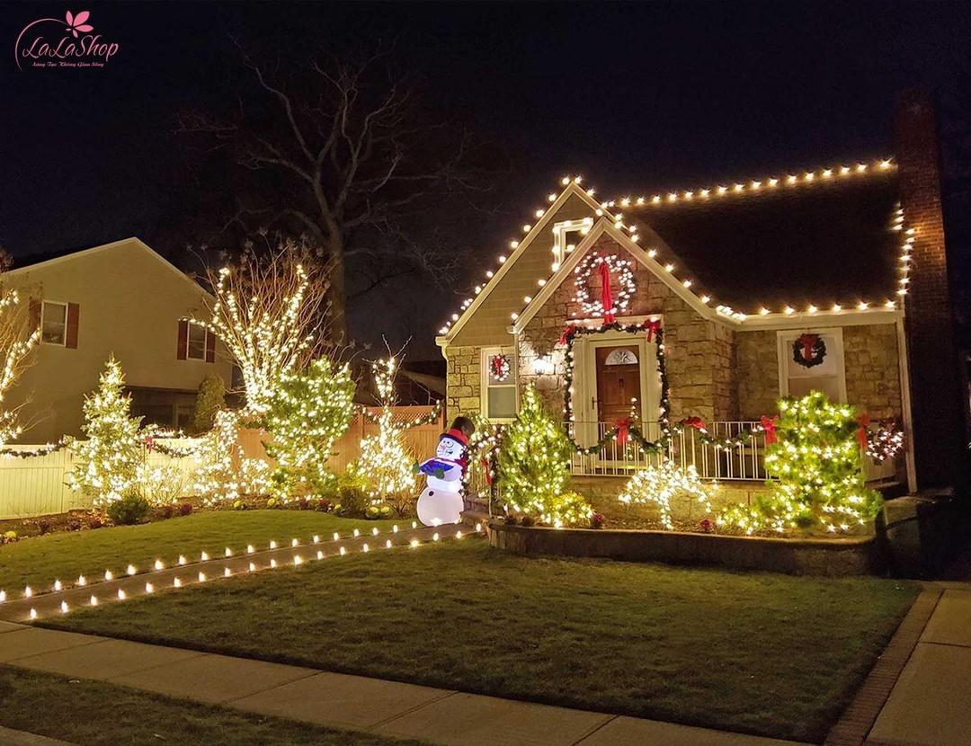 Đèn LED giúp tiểu cảnh trang trí thêm phần nổi bật và lung linh