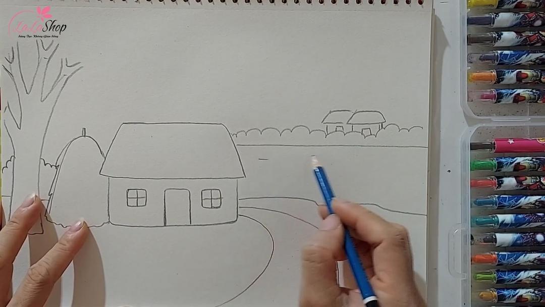 Giúp bức tranh thêm sống động với chi tiết bên kia sông