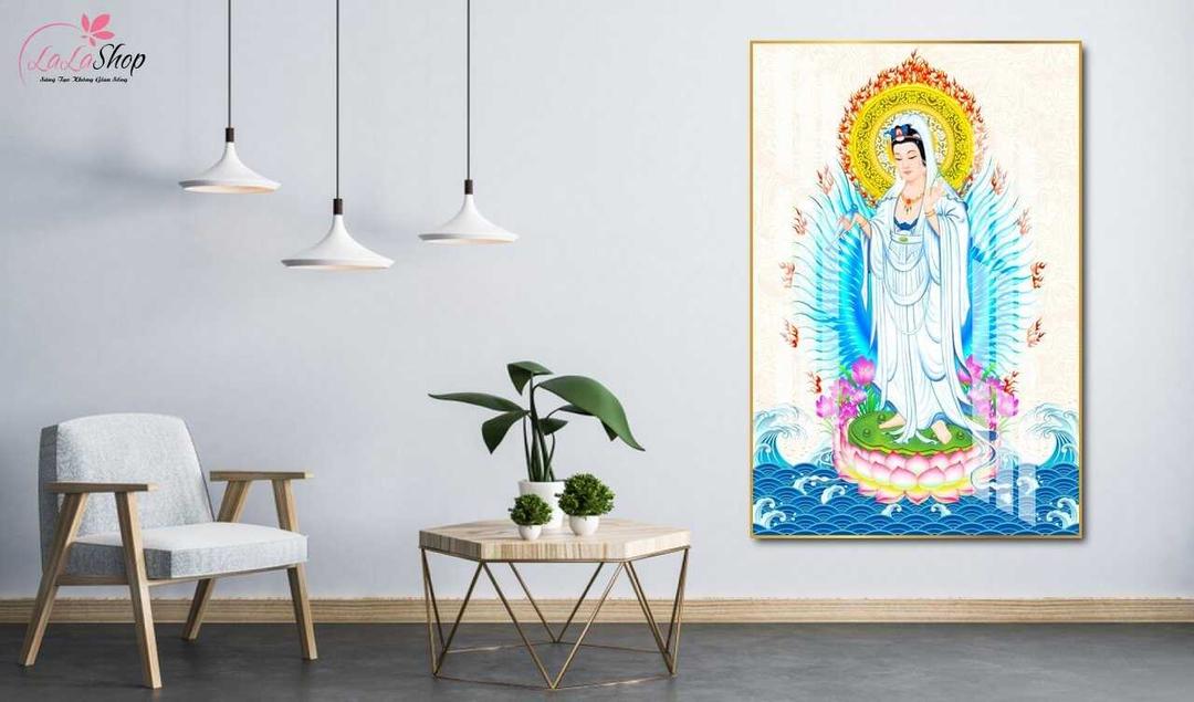 Tranh Quan Âm bồ tát đẹp chất lượng