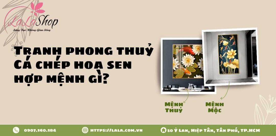 Không chỉ mệnh Thuỷ, tranh Cá chép hoa sen còn hợp với mệnh Mộc