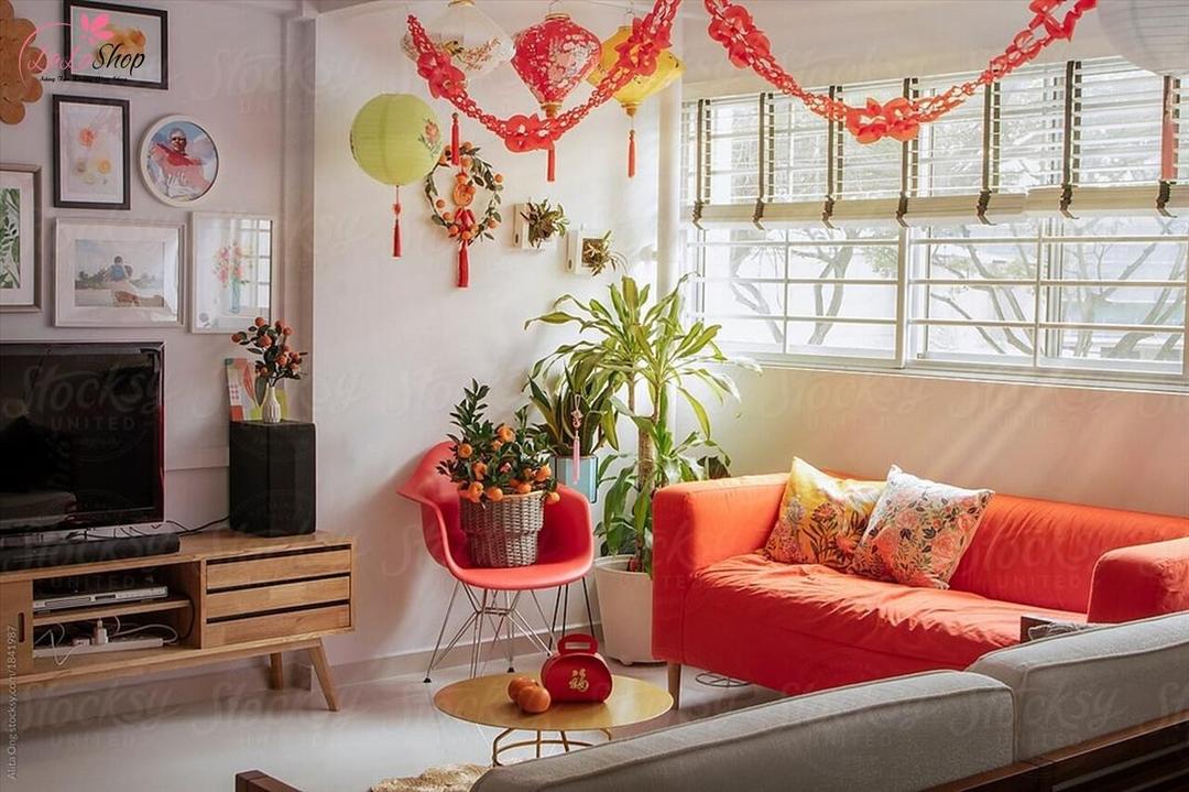 Mẫu trang trí góc chụp ảnh Tết tại nhà đẹp mẫu 10