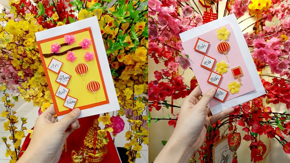 Nhỏ xinh nhưng ý nghĩa nên thiệp Tết cũng là phụ kiện trang trí đẹp nhất hiện nay