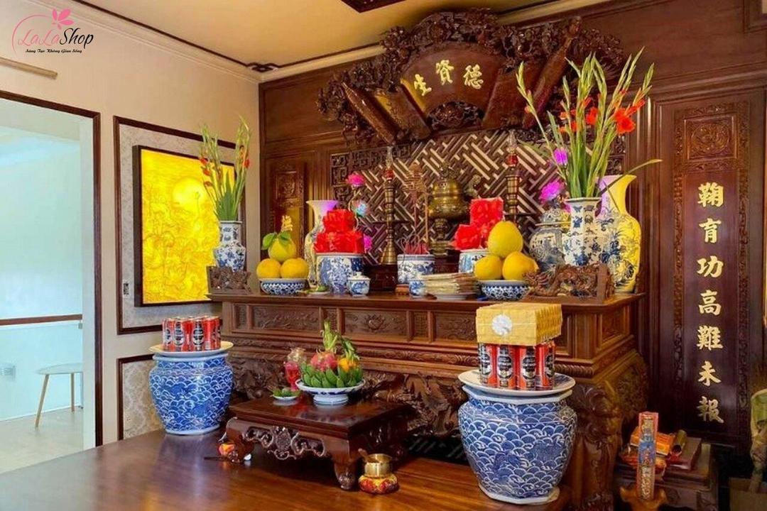 Những hình ảnh trang trí bàn thờ ngày Tết mẫu 3